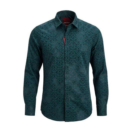 PLATINI MEN SHIRT LONG SLEEVE BLUE FPL11504