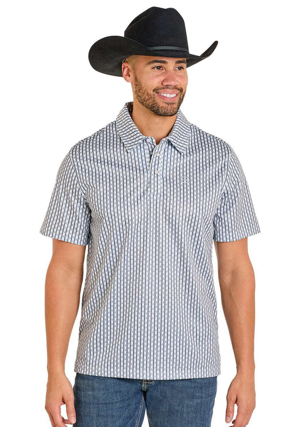 CAMISA TIPO POLO DE HOMBRE DE MANGA CORTA PANHANDLE SLIM BLANCA TM51T07542