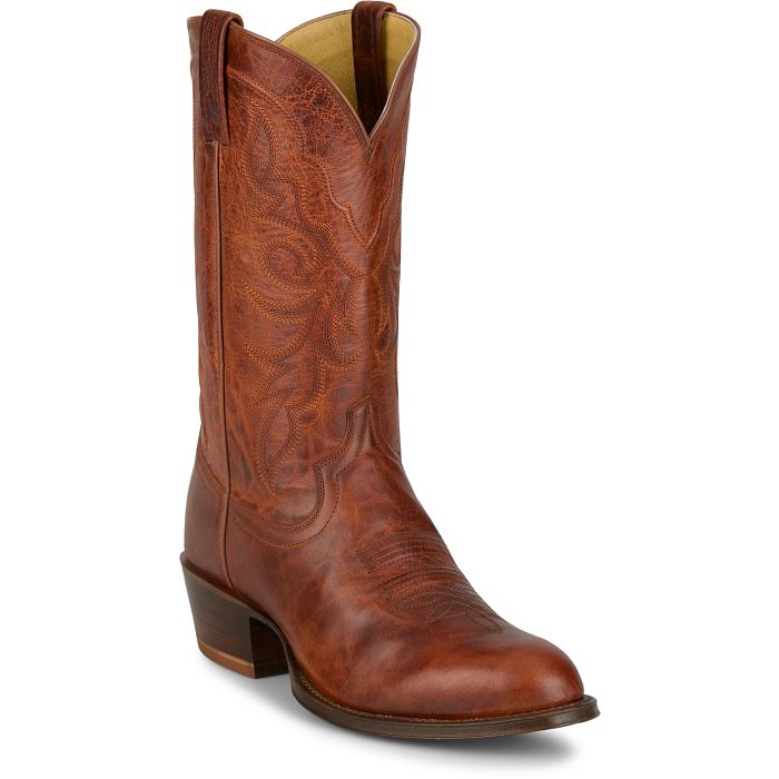 TONY LAMA MARCO COGNAC GOAT MEDIUM ROUND TOE STYLE #DR3053