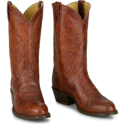 TONY LAMA MARCO COGNAC GOAT MEDIUM ROUND TOE STYLE #DR3053