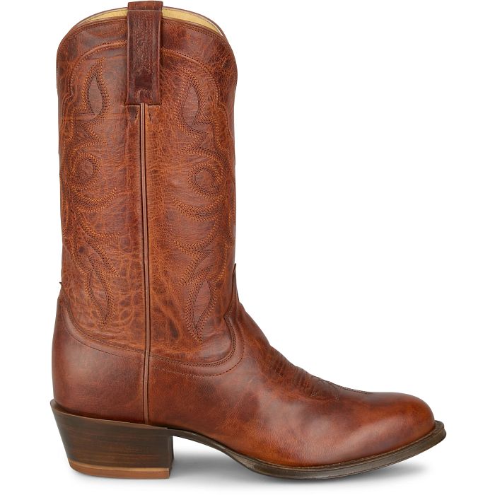TONY LAMA MARCO COGNAC GOAT MEDIUM ROUND TOE STYLE #DR3053