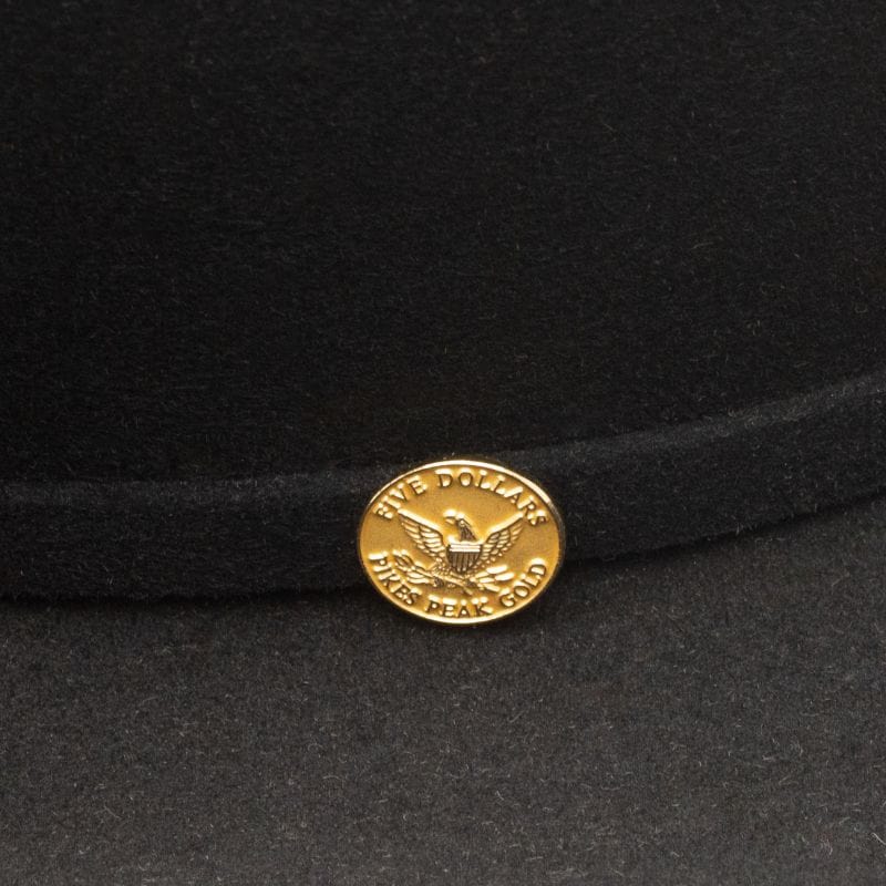 STETSON  100X THE GOLDEN EAGLE BLACK COPA ALTA PREMIUM FELT HAT