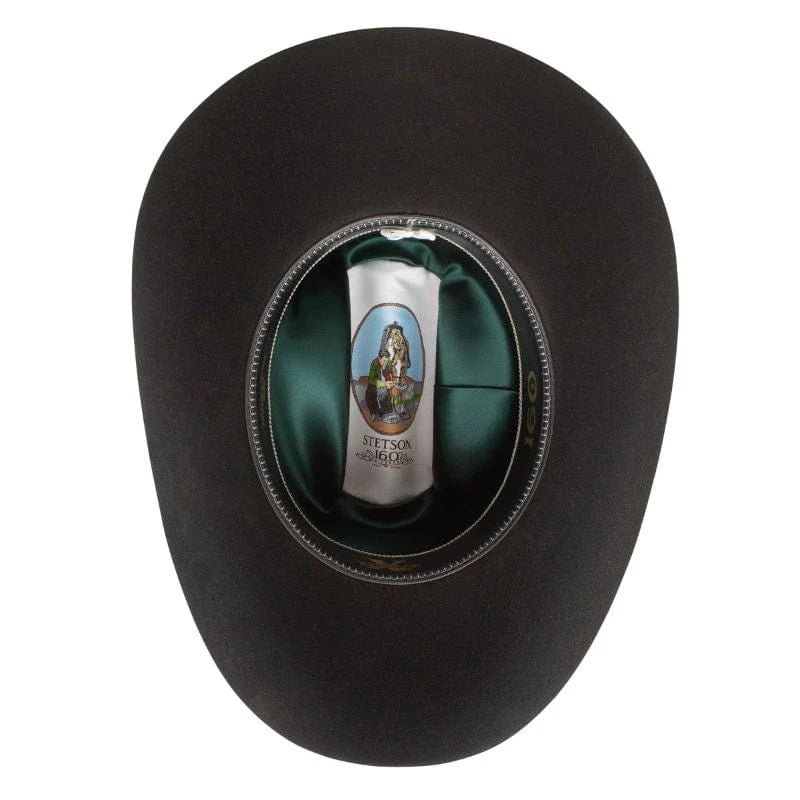 STETSON  100X THE GOLDEN EAGLE BLACK COPA ALTA PREMIUM FELT HAT