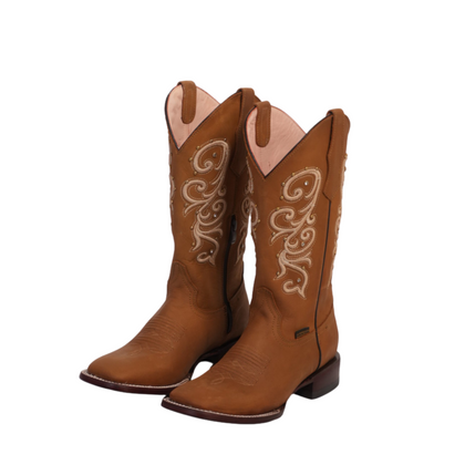 LA HERRADURA WOMEN BOOTS EMILY CRAZY TAN FULL SQ TOE