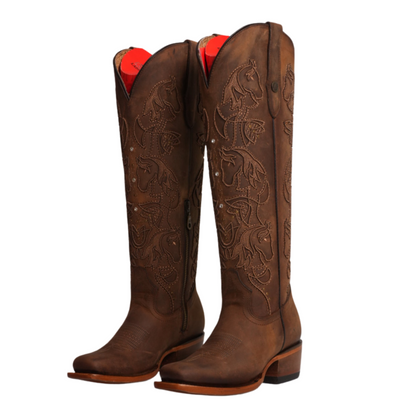 LA HERRADURA WOMEN TALL BOOT ALAZANA RODEO AMERICA COGÑAC