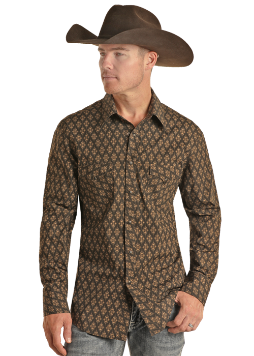 ROCK&ROL LONG SLEEVE DARK BROWN VMN2S02506