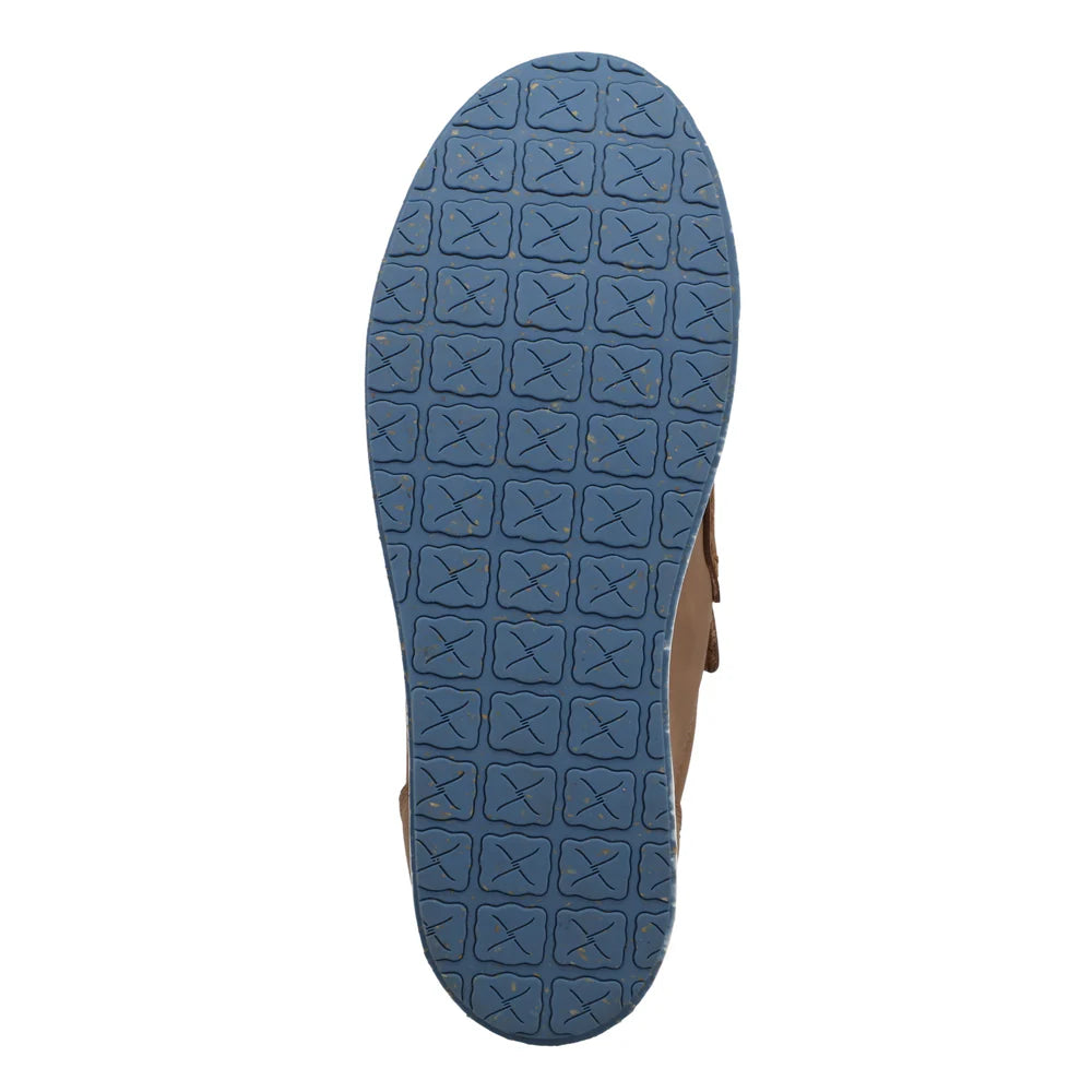 TWISTED X WOMENS SLIP ON KICKS TOASTED COCONUT & BLUE STEEL CASUAL SHOE WCA0083