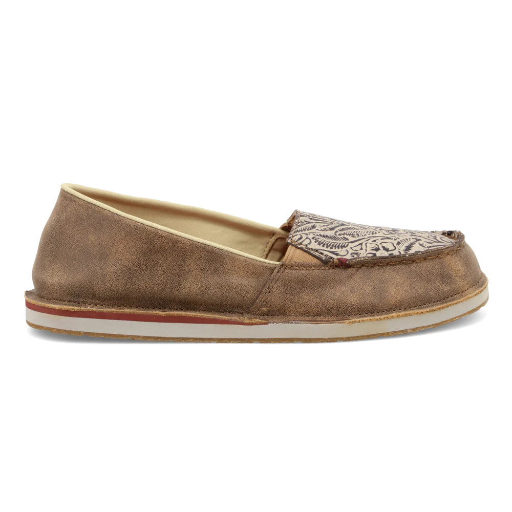TWISTED X WOMENS SLIP ON LOAFER BOMBER & LIGHT TAUPE -WCL0019