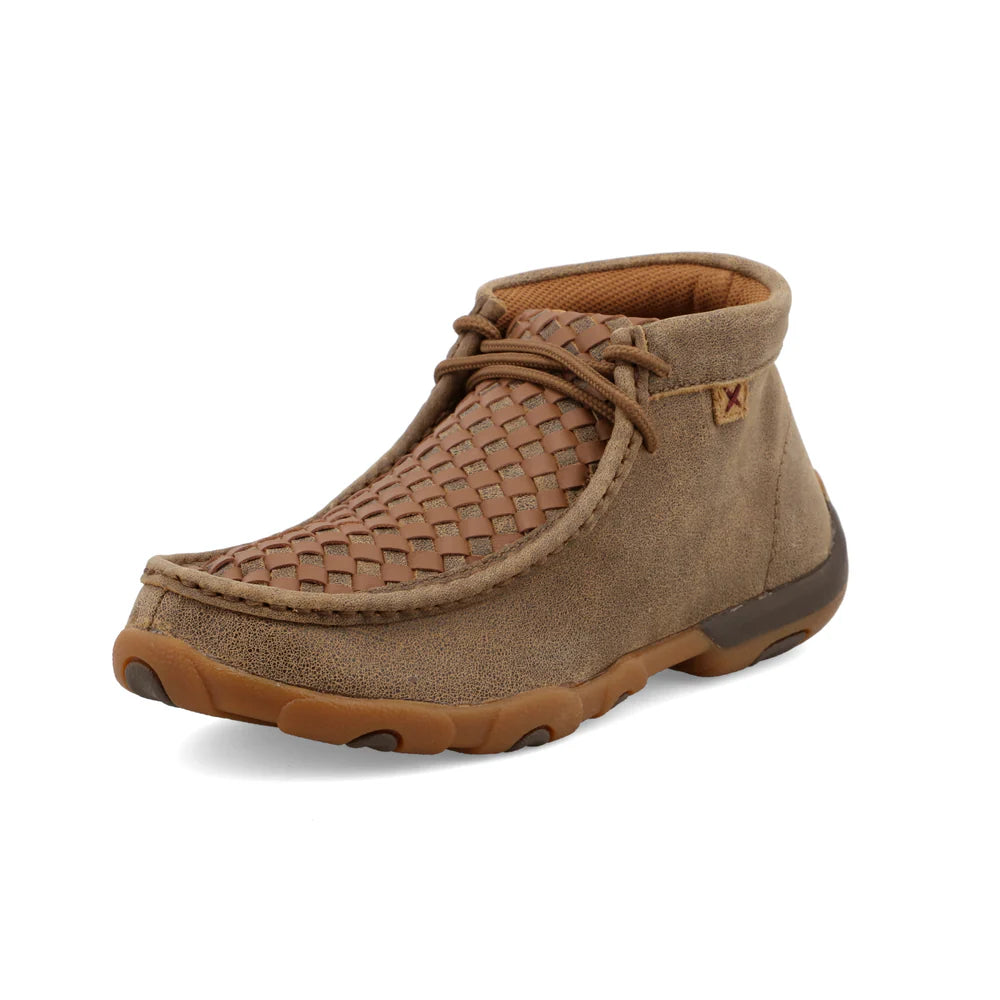 TWISTED X WOMENS DRIVING MOCS BOMBER TAN TEJIDO CASUAL SHOE - WDM0034