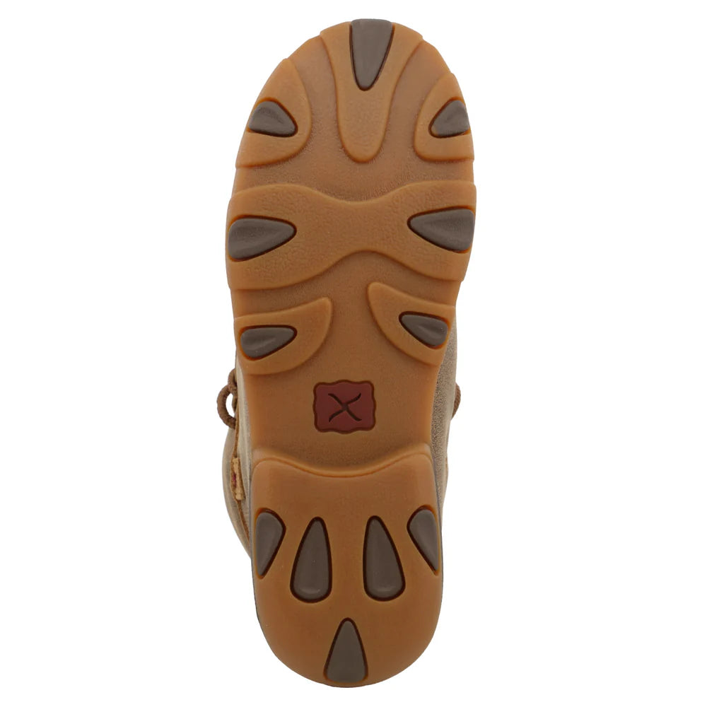 TWISTED X WOMENS DRIVING MOCS BOMBER TAN TEJIDO CASUAL SHOE - WDM0034