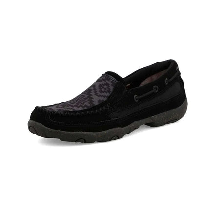ZAPATOS MOCASINES SIN CORDONES PARA CONDUCIR TWISTED X NEGRO Y GRIS - WDMS025