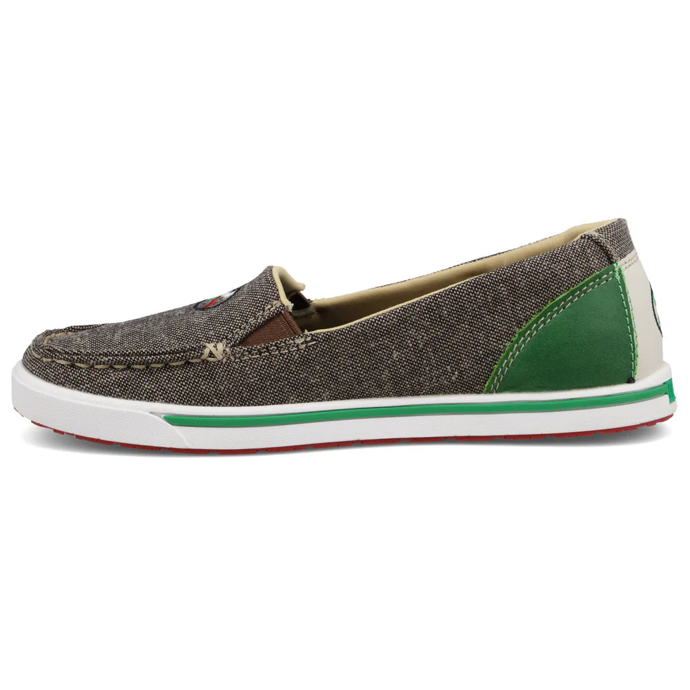 TWISTED X WOMEN HOOEY SLIP ON LOPER ECO DUST & MEXICO CASUAL SHOE -WHYC028