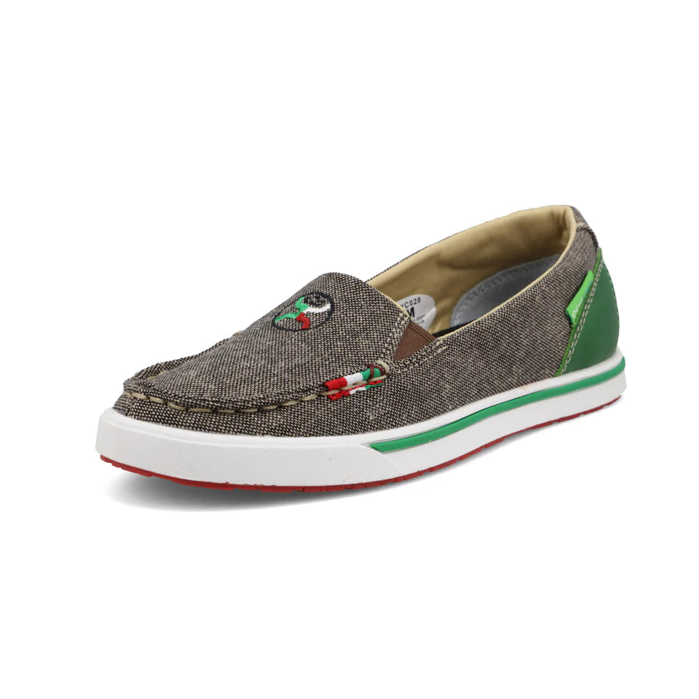 TWISTED X WOMEN HOOEY SLIP ON LOPER ECO DUST & MEXICO CASUAL SHOE -WHYC028