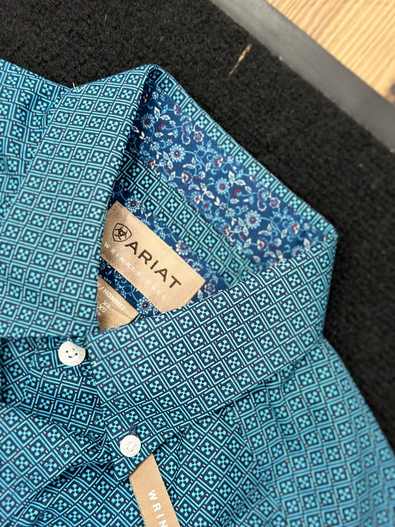 Ariat shirt classic short sleeve reef blue