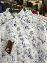 Ariat shirt classic short sleeve jonas light blue