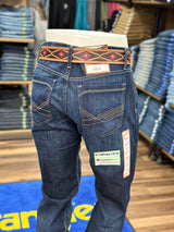 Cinch Jeans Ian tiro medio, delgado, corte bota azul oscuro