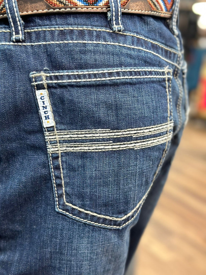 Cinch® Men's White Label Dark Stonewash Relaxed Fit Jeans