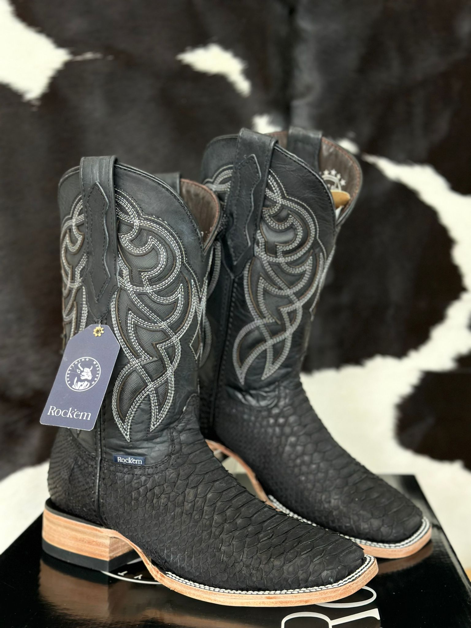 MENS PYTHON NEGRO EXOTIC BOOT