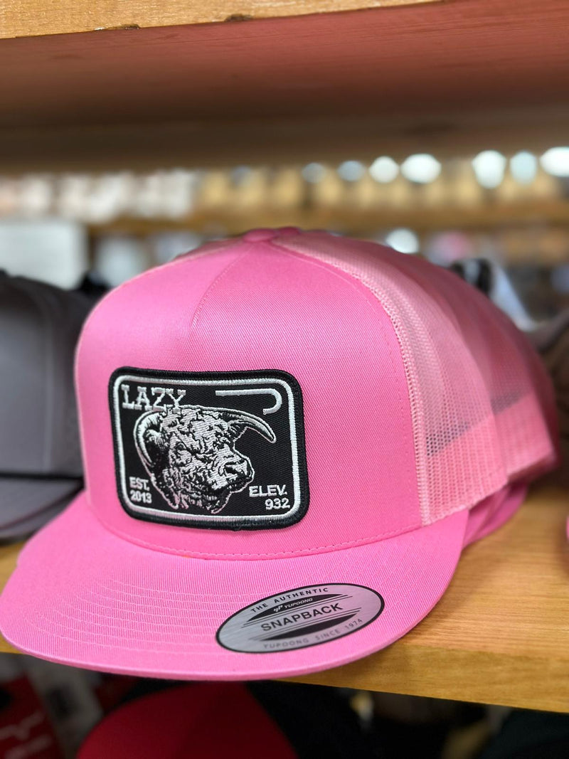GORRA PINK WITH BLACK PATCH LAZY J RANCH