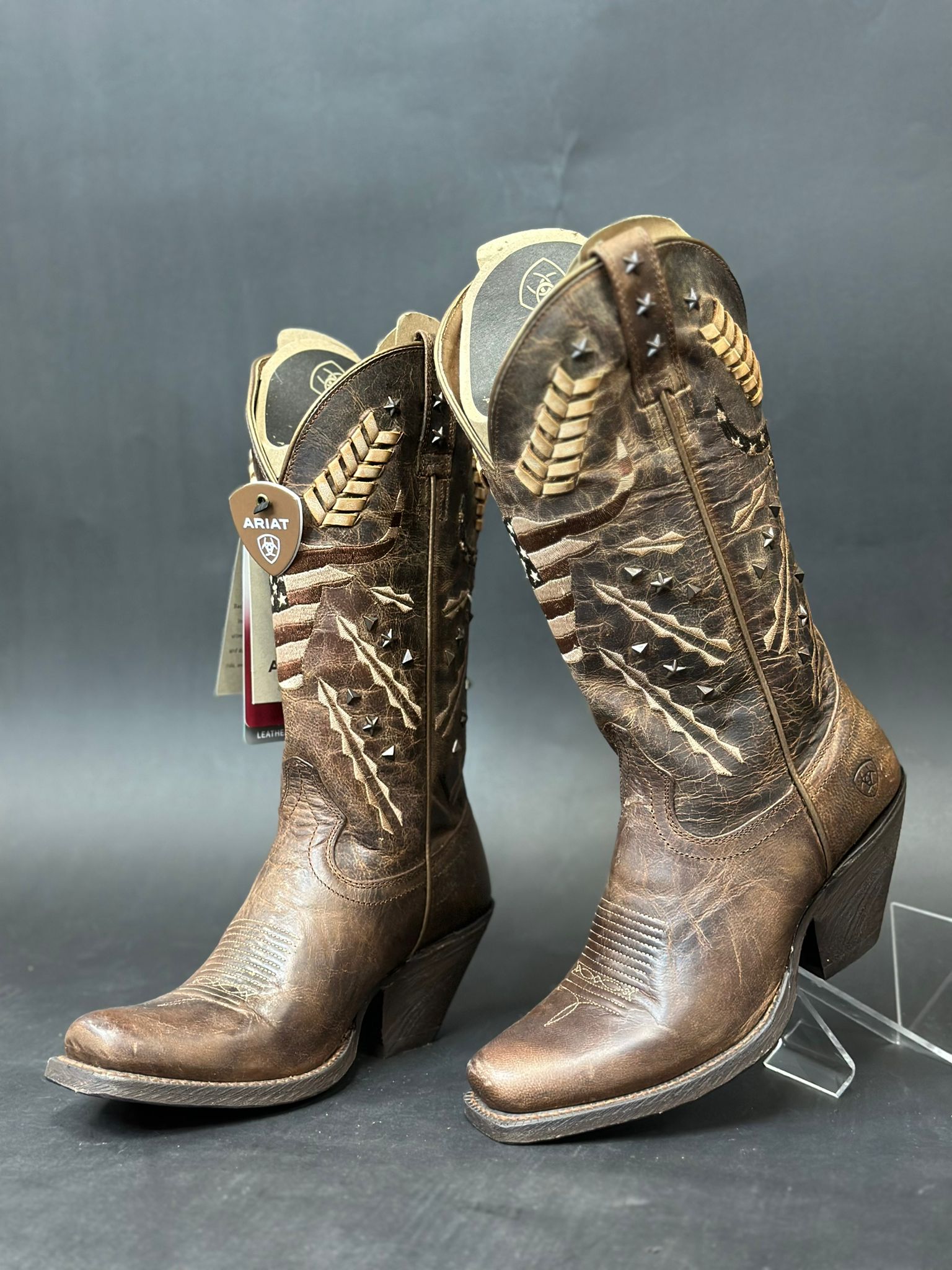 BOTAS LOS ALTOS PARA MUJER AVESTRUZ MOCHA ESTILO RODELO