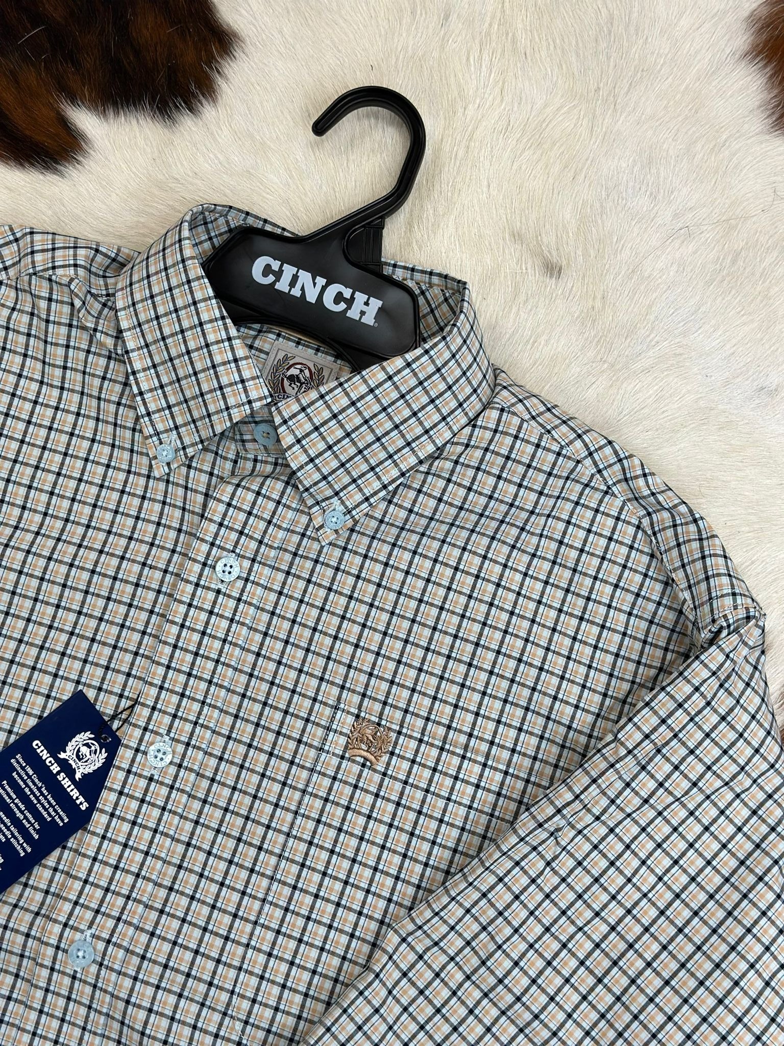 Cinch Plaid Long Sleeve Button Up