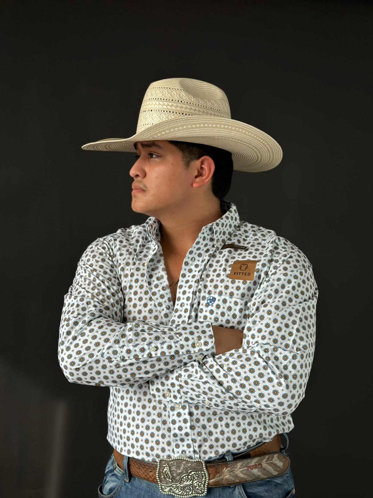 Ariat shirt Fitted garvie ls white