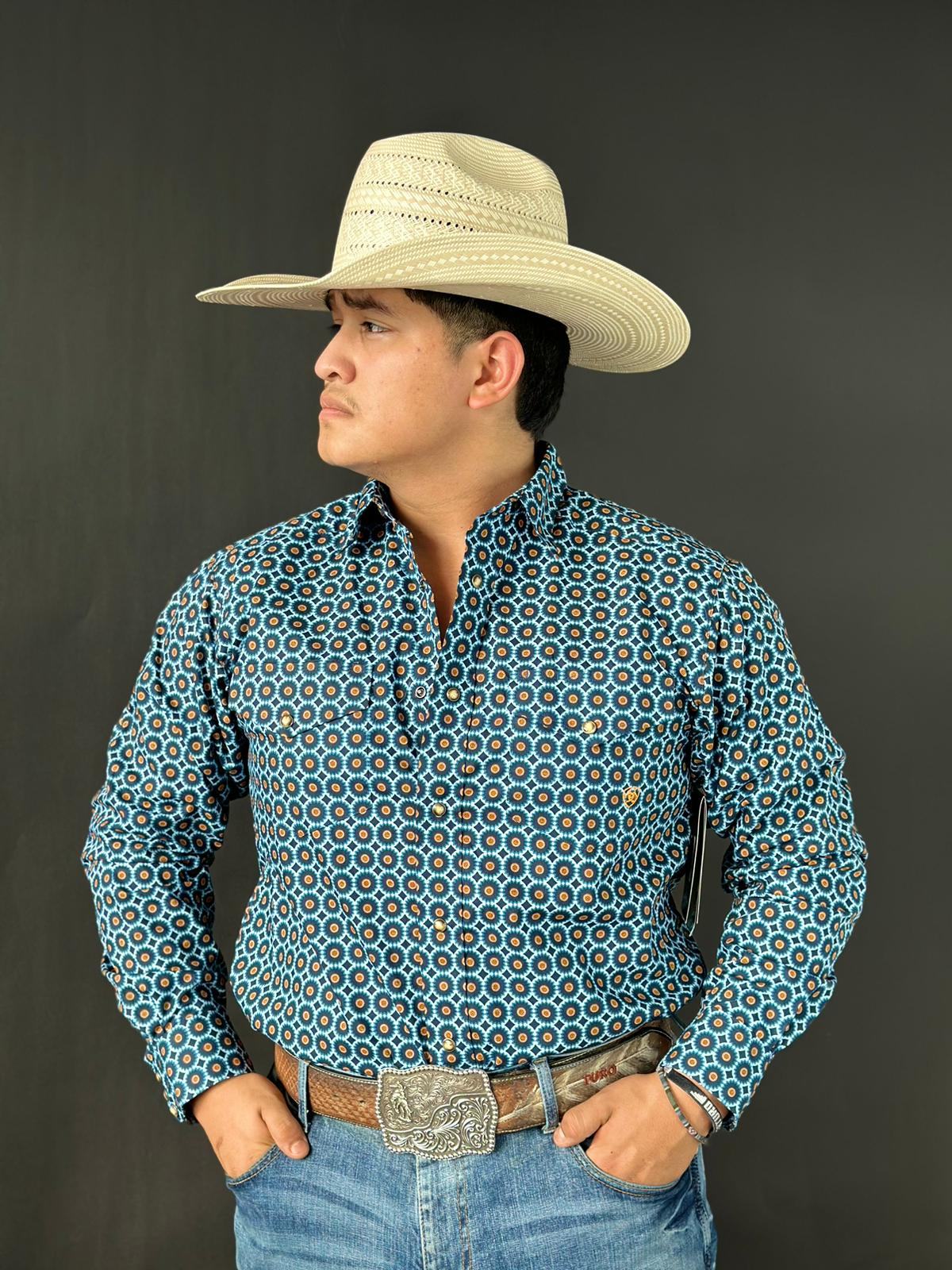 Ariat shirt classic fit gordy moonlit ocean