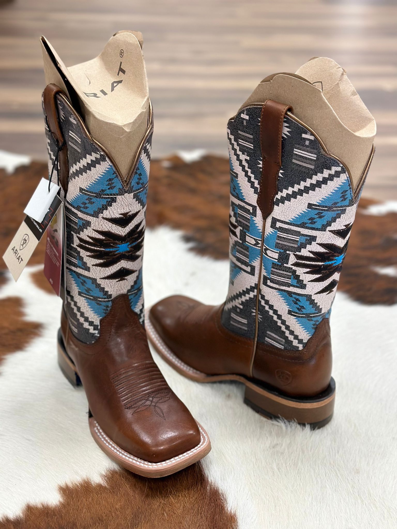 WOMENS ARIAT FRONTIER CHIMAYO DARK CHOCOLATE/RIO ARRIBA TURQUOISE