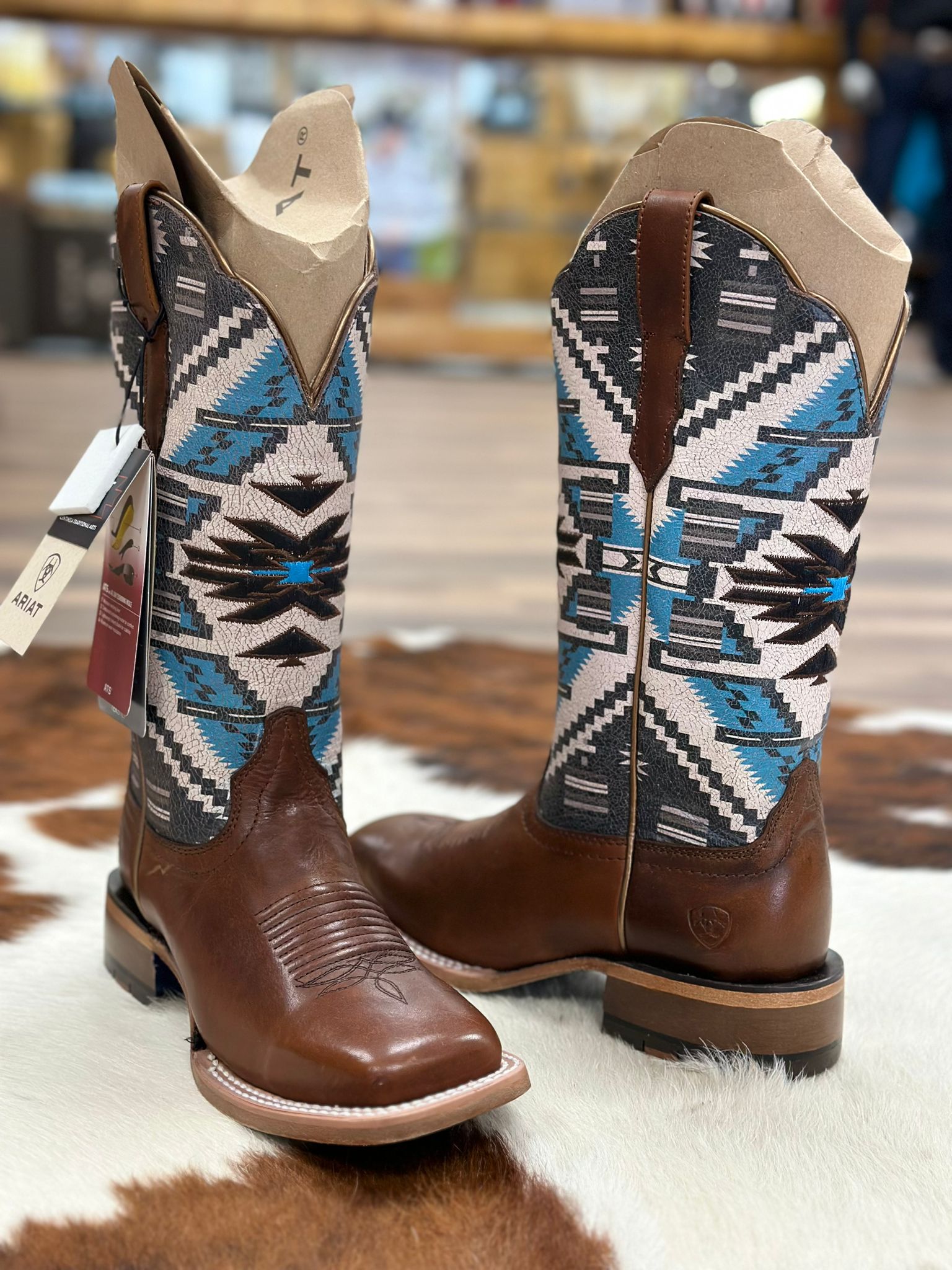 WOMENS ARIAT FRONTIER CHIMAYO DARK CHOCOLATE/RIO ARRIBA TURQUOISE