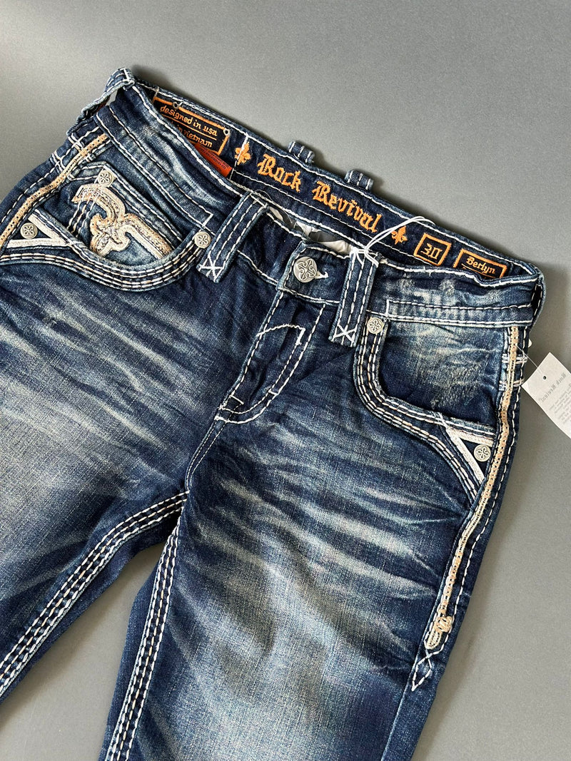 Rock Revival Mens Jeans in Style Berlyn Straight
