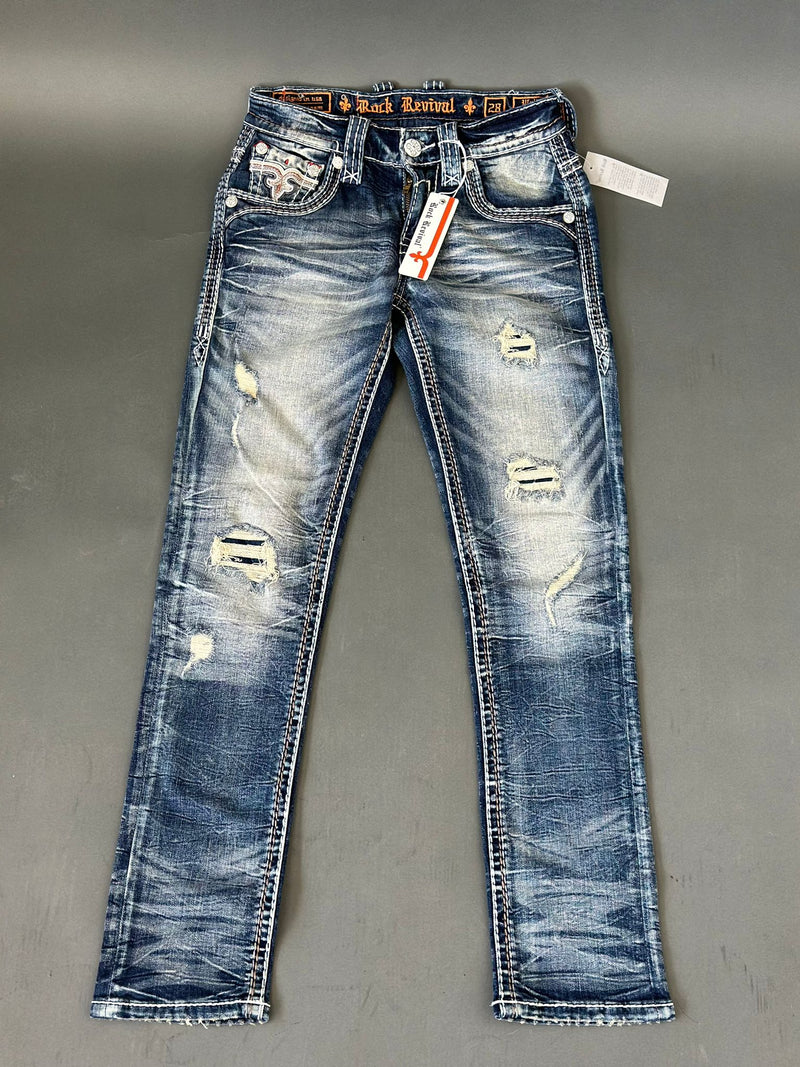 Rock Revival Mens in Style Jeans Wylie Alternative Straight