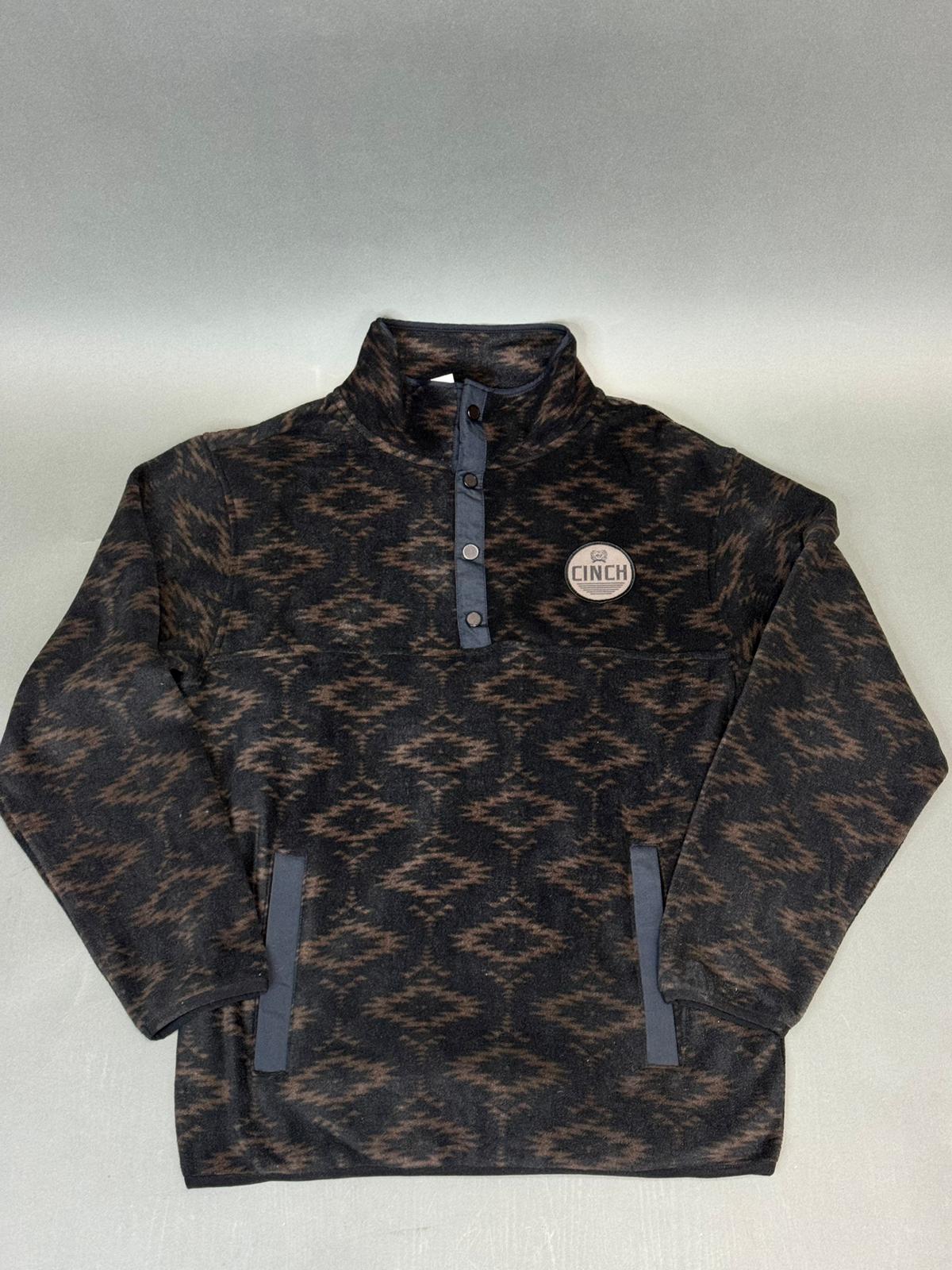 CINCH MENS Brown Black Aztec Pull Over