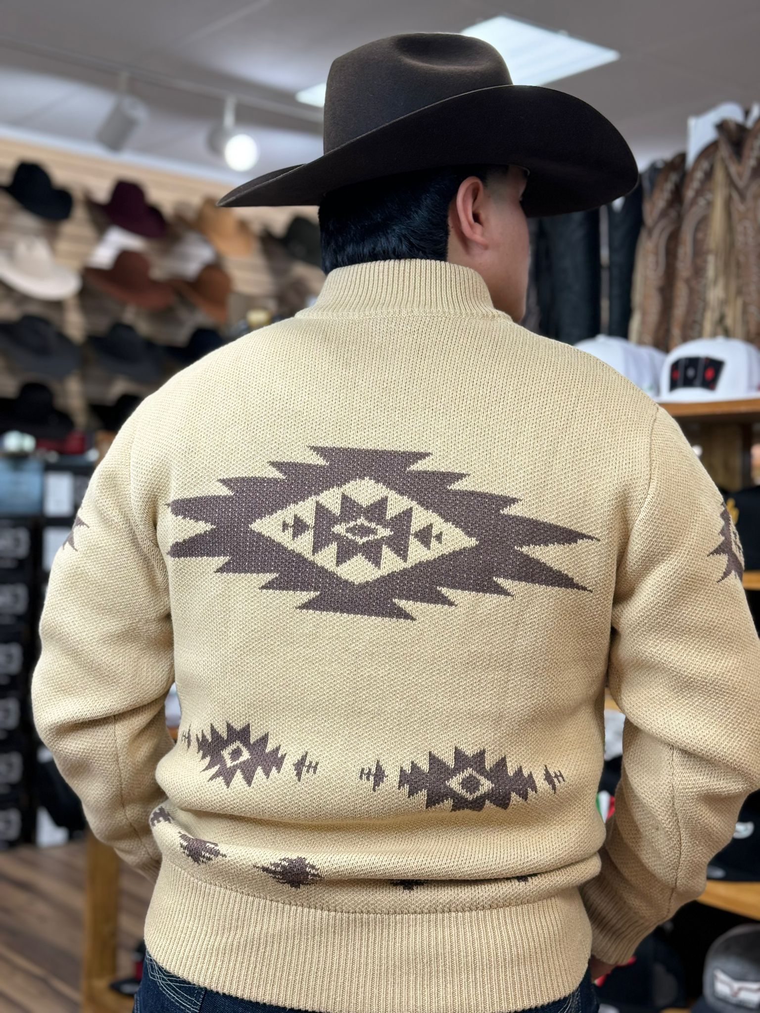 JERSEY CINCH RETRO BEIGE AZTECA