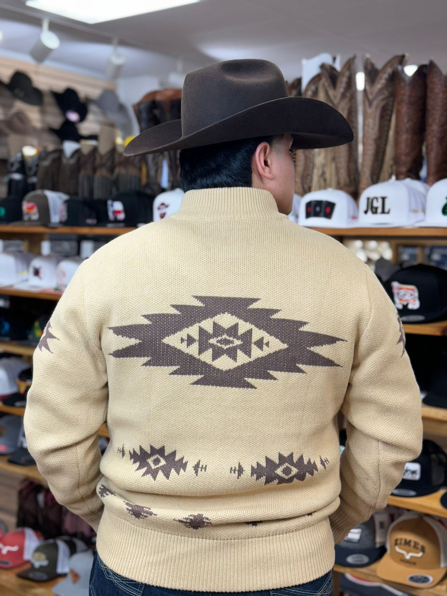 JERSEY CINCH RETRO BEIGE AZTECA