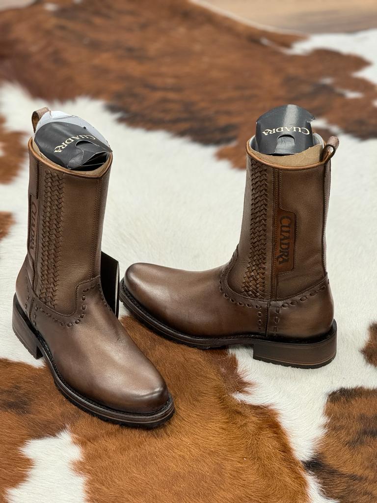 CUADRA SHORT BOOT DE RES CRUST FINE DESSERT ROUND TOE