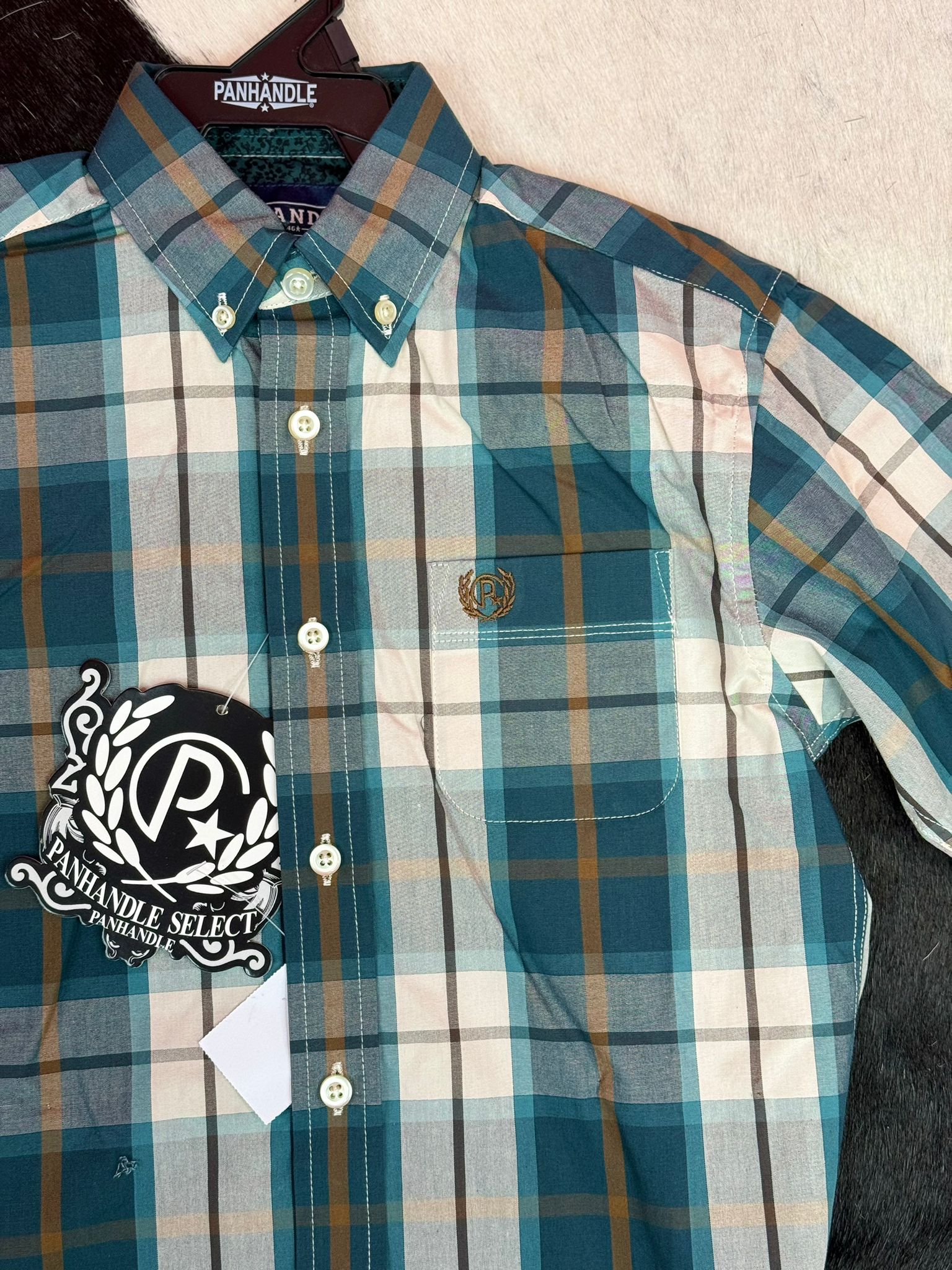 ROCK&ROLL KIDS EVERGREEN PLAID BUTTON DOWN