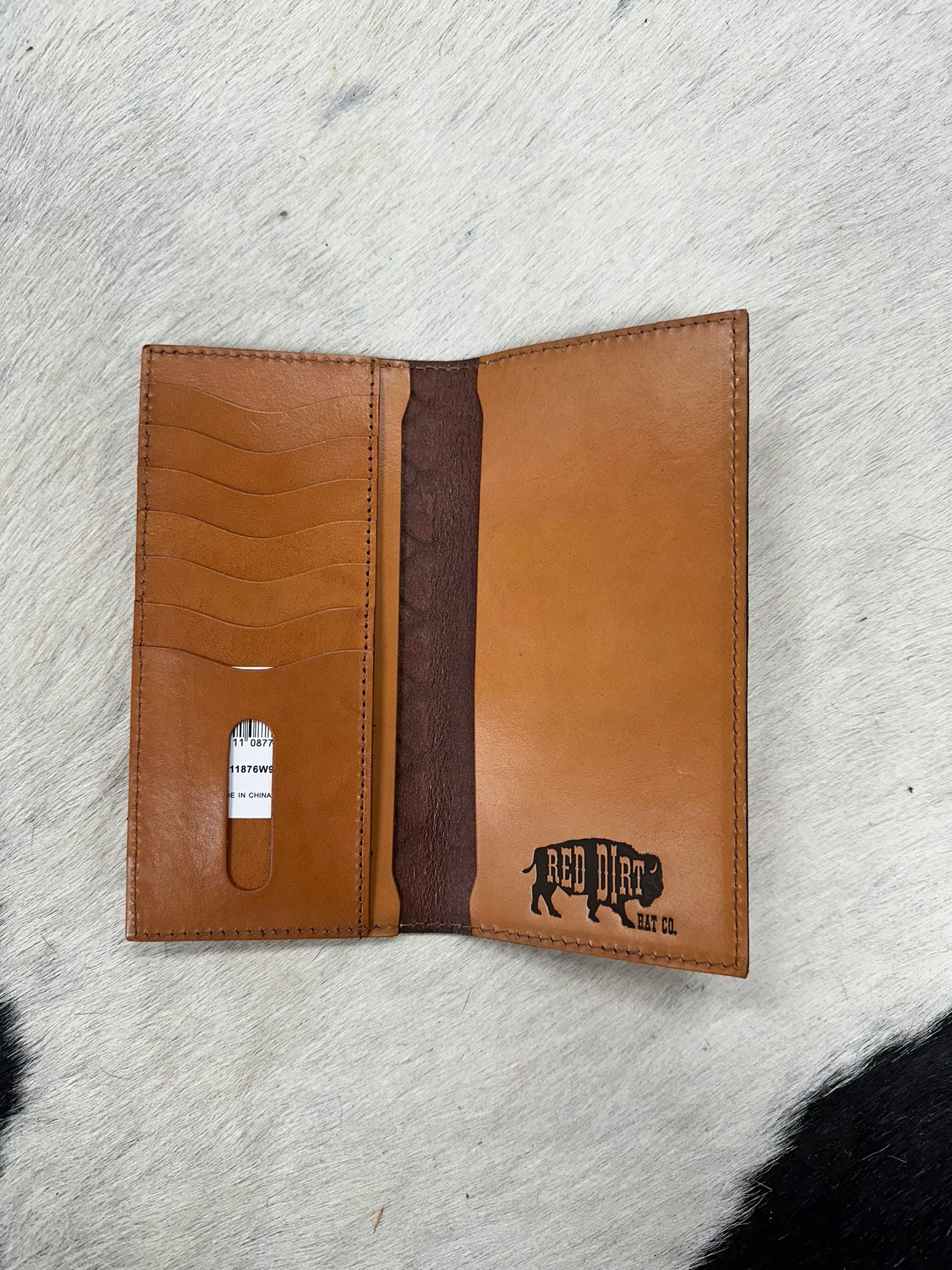 RED DIRT WALLET GENUINE LEATHER BLACK-BROWN