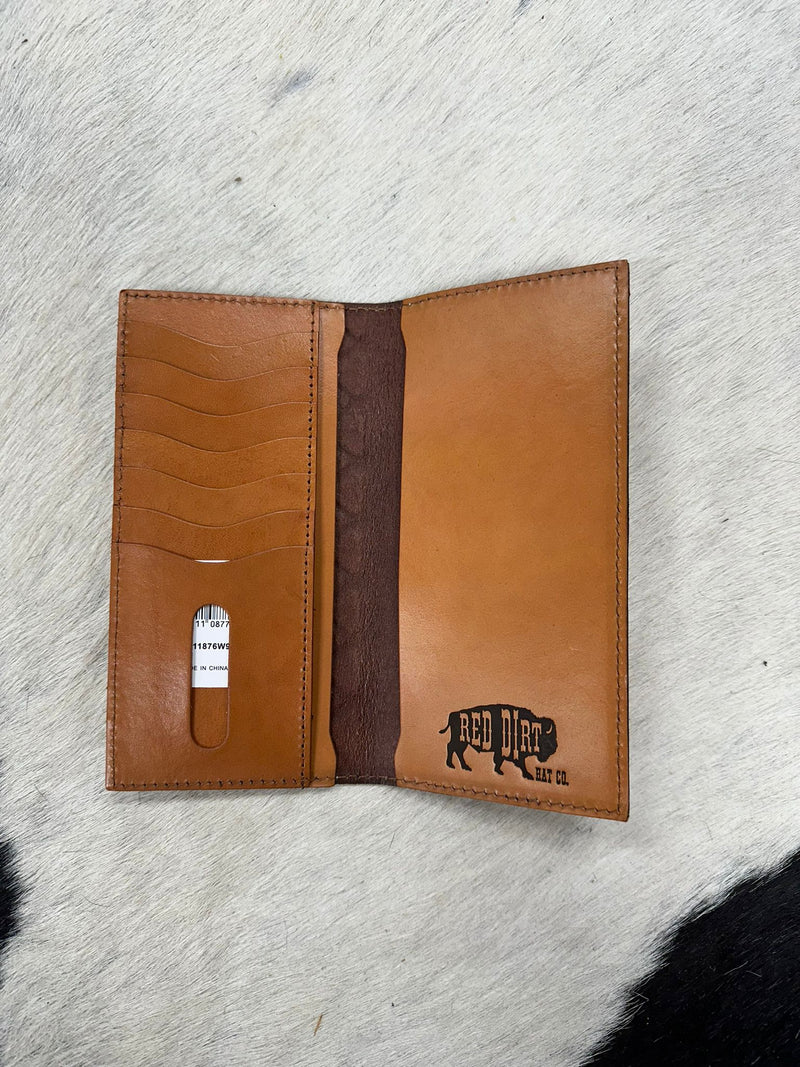 RED DIRT WALLET GENUINE LEATHER BROWN-RED