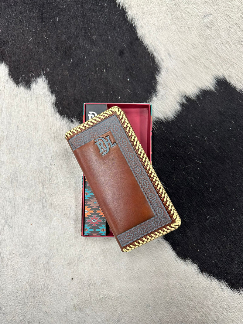 RED DIRT WALLET GENUINE LEATHER BROWN-YELLOW