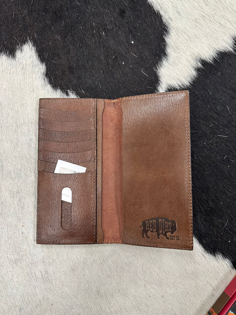 RED DIRT WALLET GENUINE LEATHER BROWN- COLORS