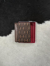 RED DIRT BIFOLD WALLET GENUINE LEATHER BROWN-BLUE