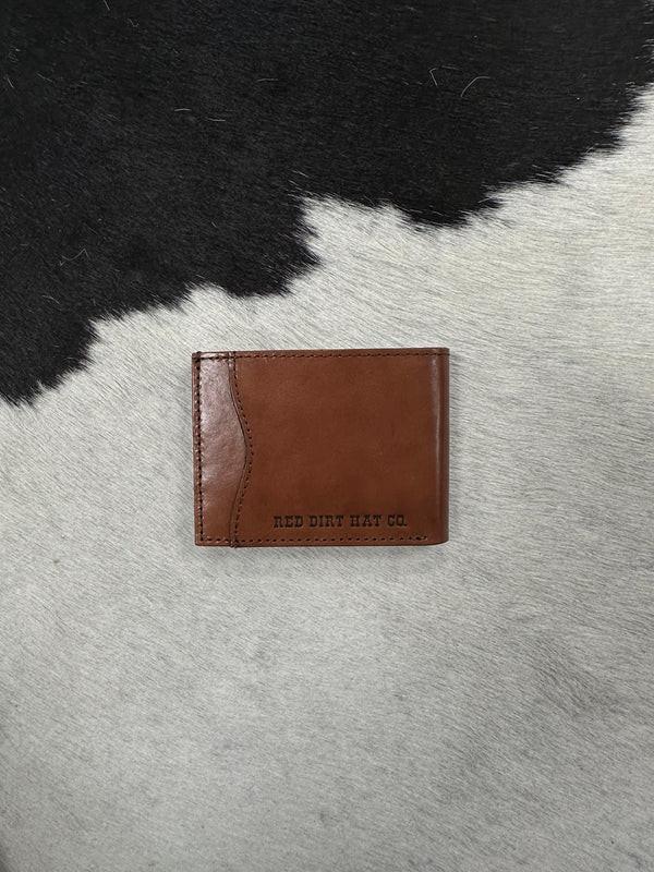 RED DIRT BIFOLD WALLET GENUINE LEATHER BROWN/BLUE