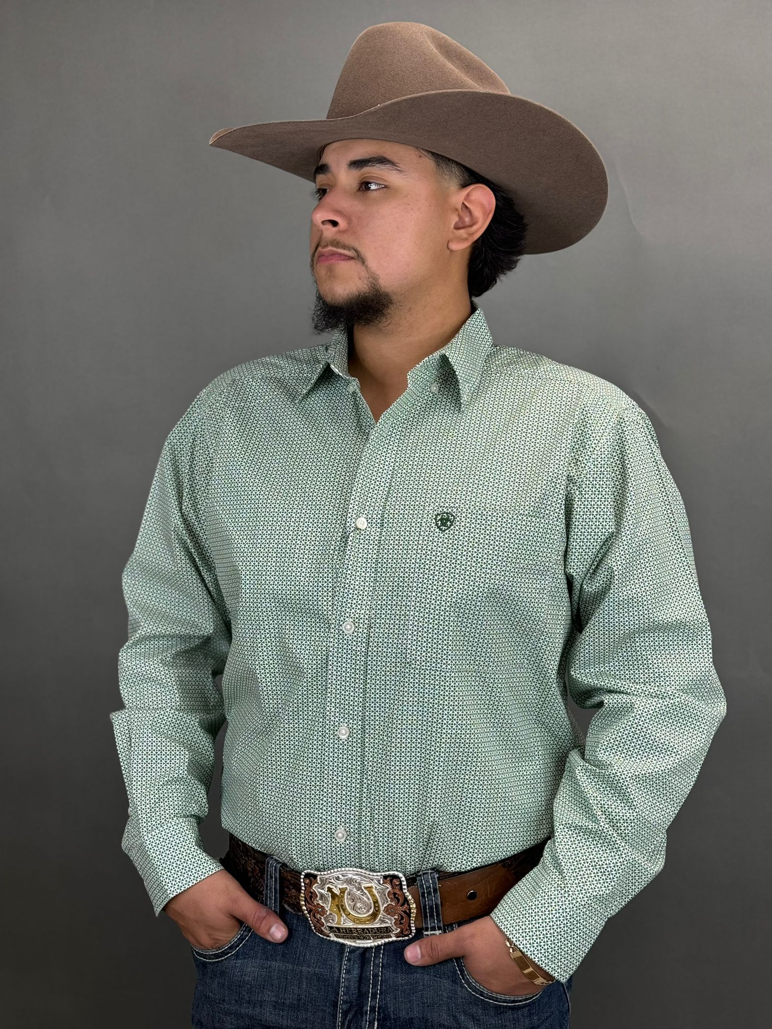 Ariat Shirt Classic EDSON JADE WHITE