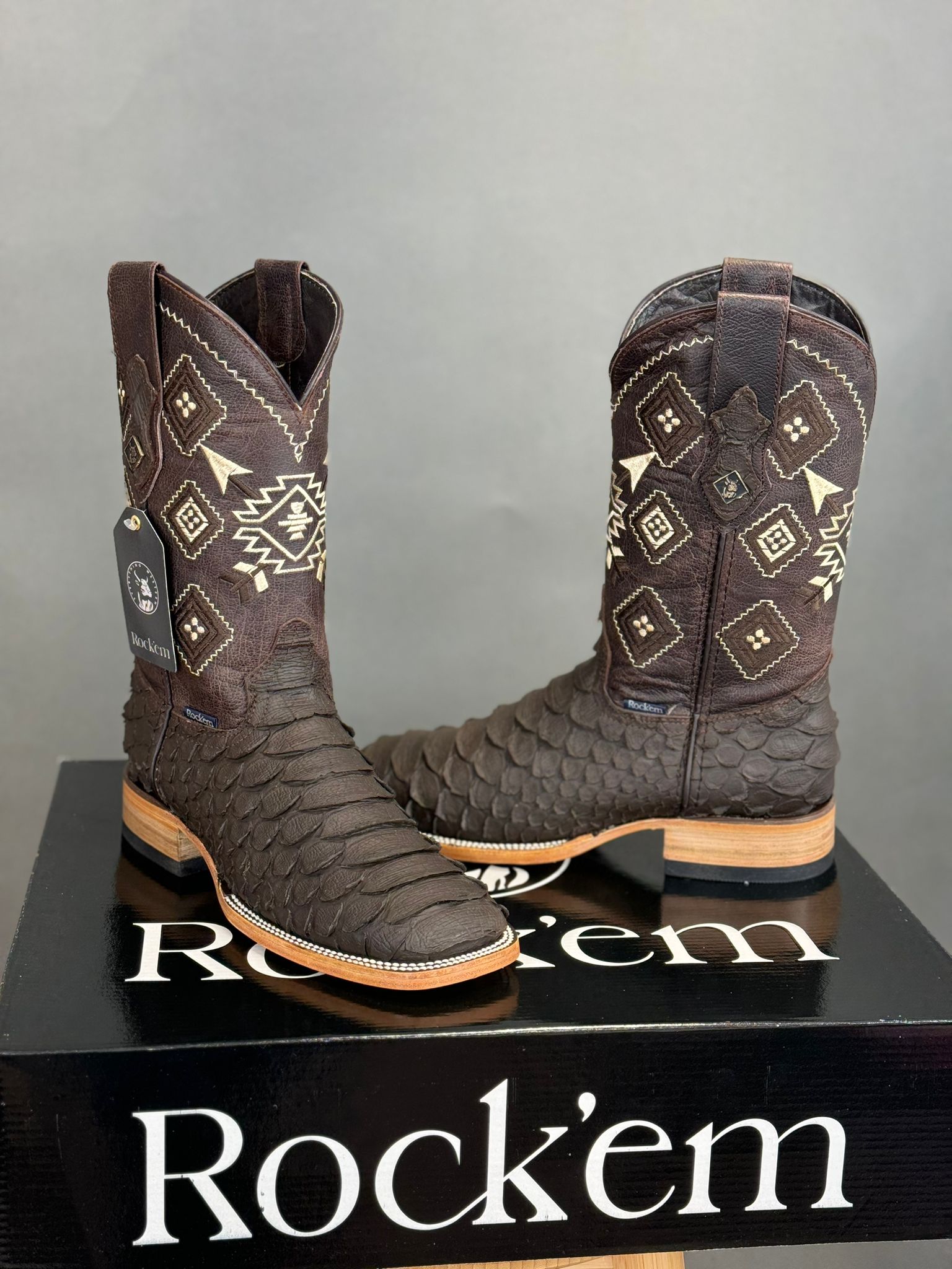 MENS PYTHON MEGA BROWN MATTE BOOT