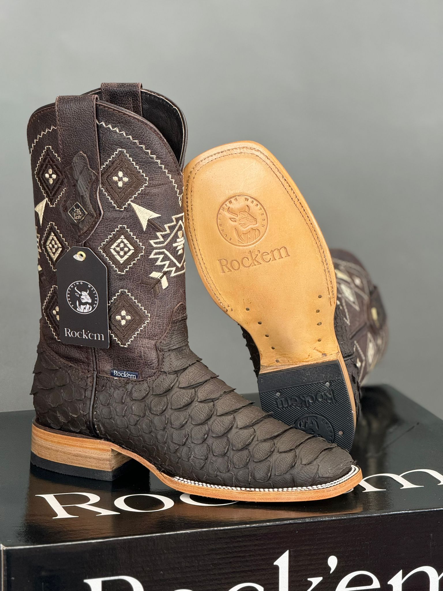 MENS PYTHON MEGA BROWN MATTE BOOT