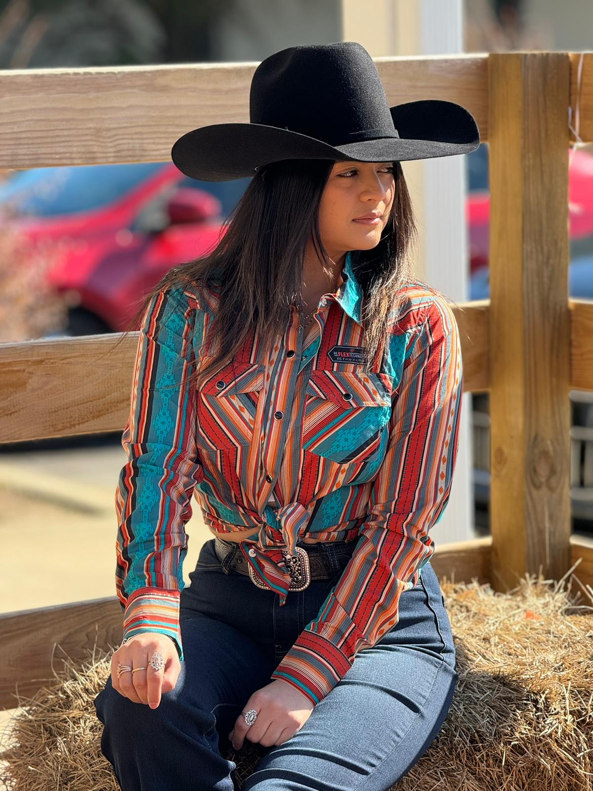 CAMISA MUJERES ROCK&amp;ROLL BROWN ROJO