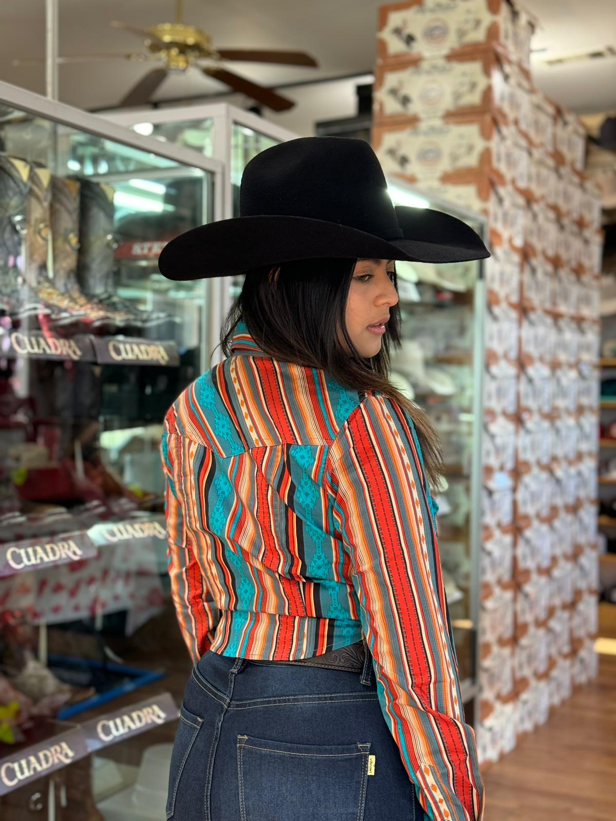 CAMISA MUJERES ROCK&amp;ROLL BROWN ROJO