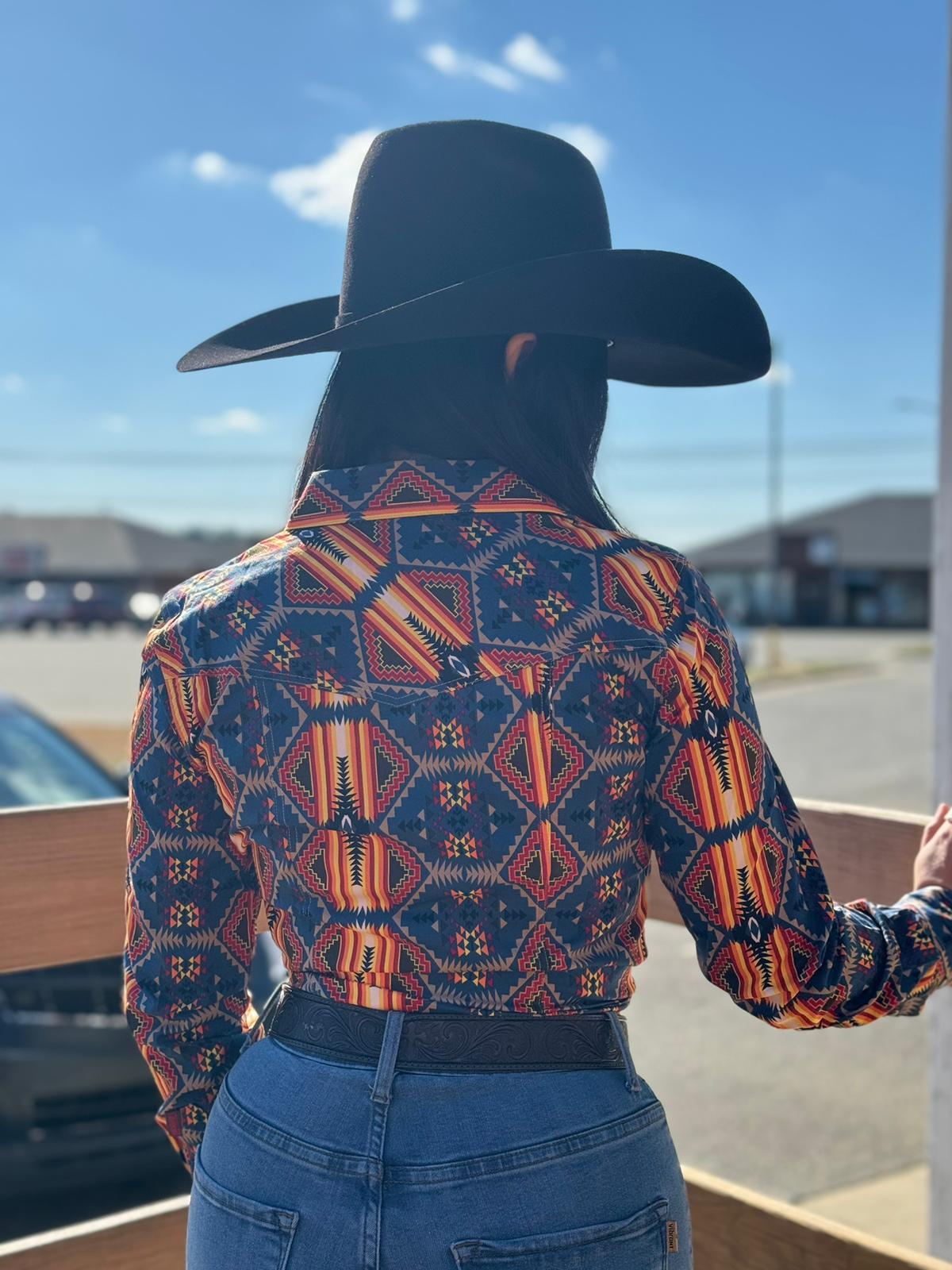 CAMISA MUJERES ROCK&amp;ROLL BROWN ROJO