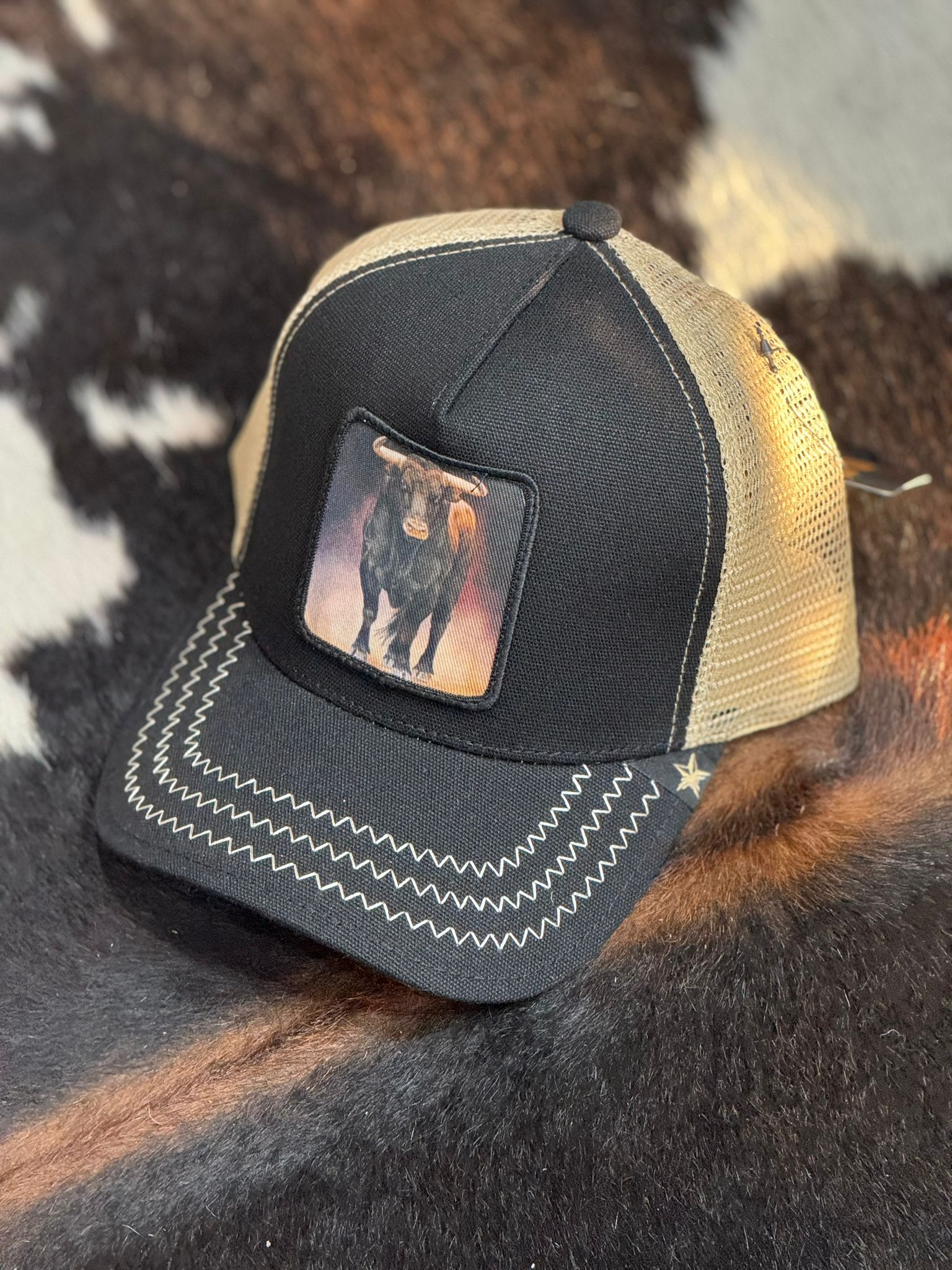 GORRA WESTERN ALL BLACK BULL