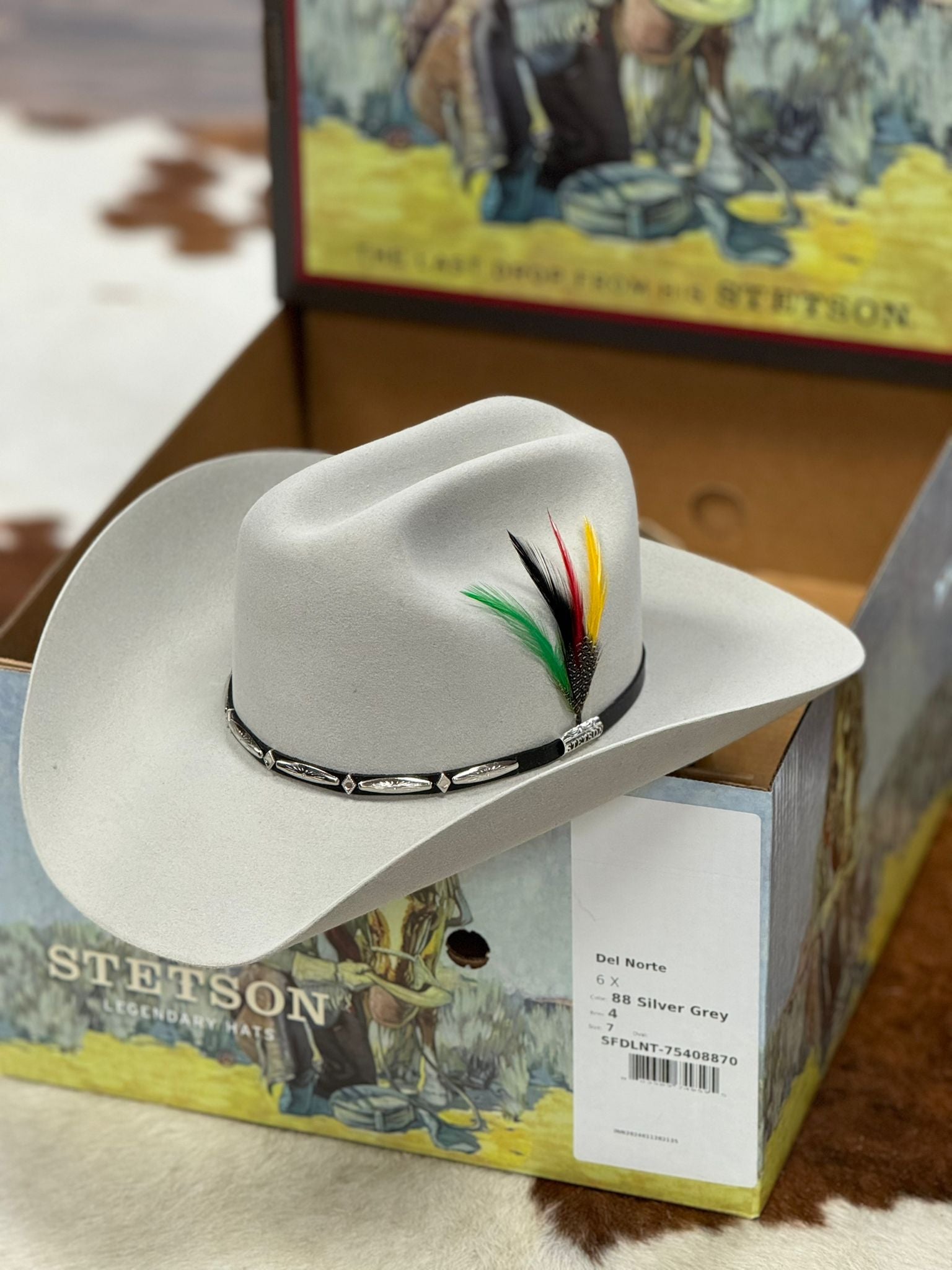 STETSON DEL NORTE 6X SILVER GREY